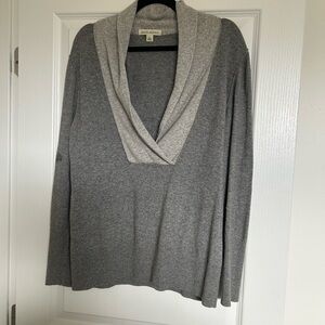 Banana Republic Two-Tone Gray Cowl Neck Sweater